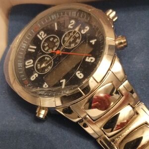 Vintage Men's Analog-Digital Chronograph Link Watch